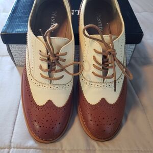 Wanted Women's Oxford Shoes - Brown and Cream